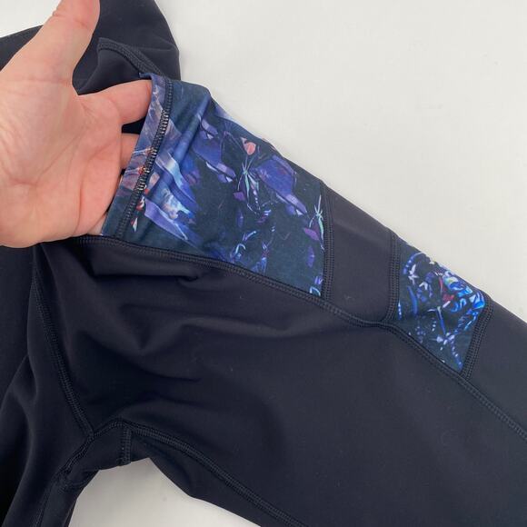 High Waist Leggings with Pockets Stretch Black Size Medium - Picture 9 of 9